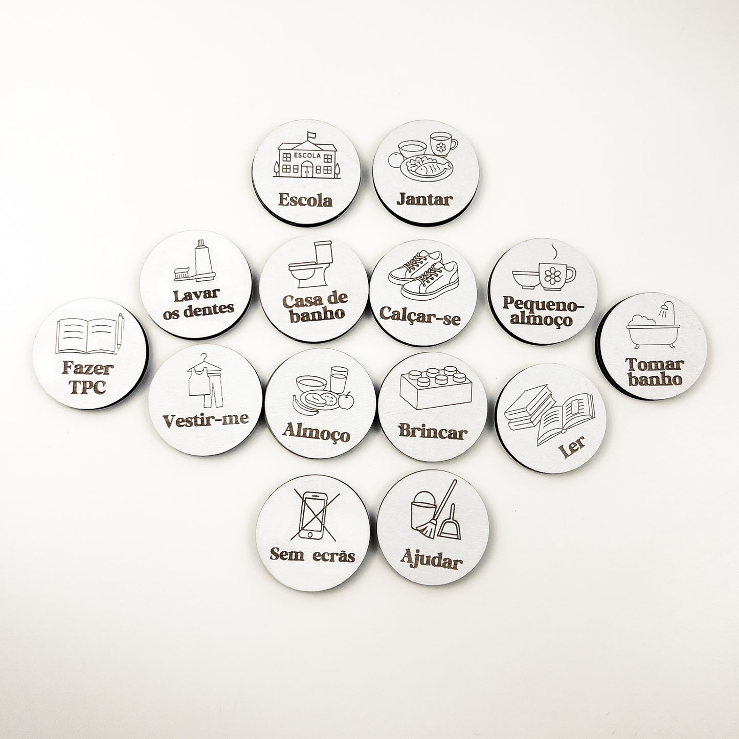 Personalized Emotions & Daily Routine Char - Montessori-Inspired Wooden Magnetic Busy Board