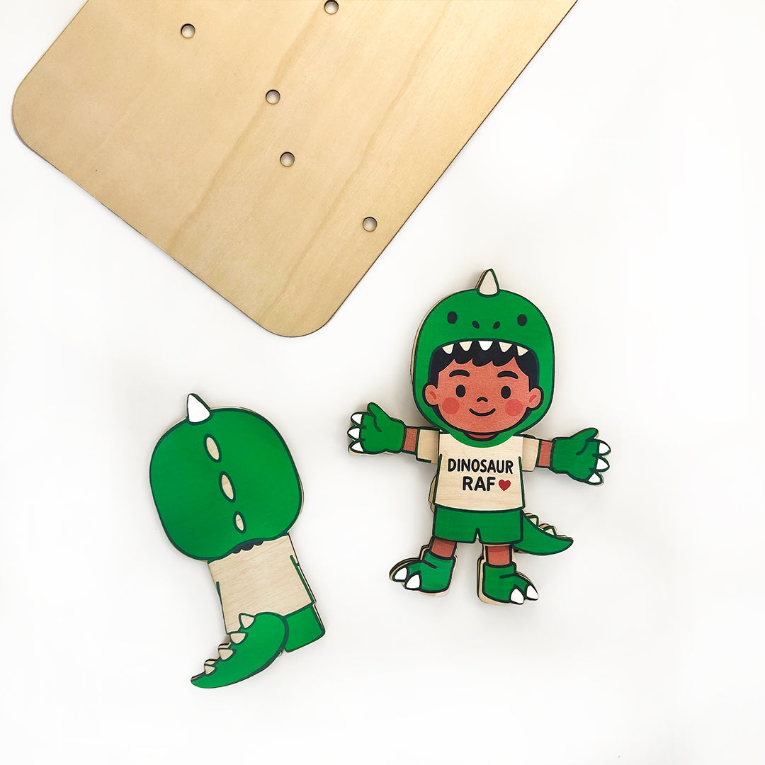 Personalized Wooden Puzzle for Child – Custom Build-Your-Own Hero Figure with Child’s Name | Montessori Toy