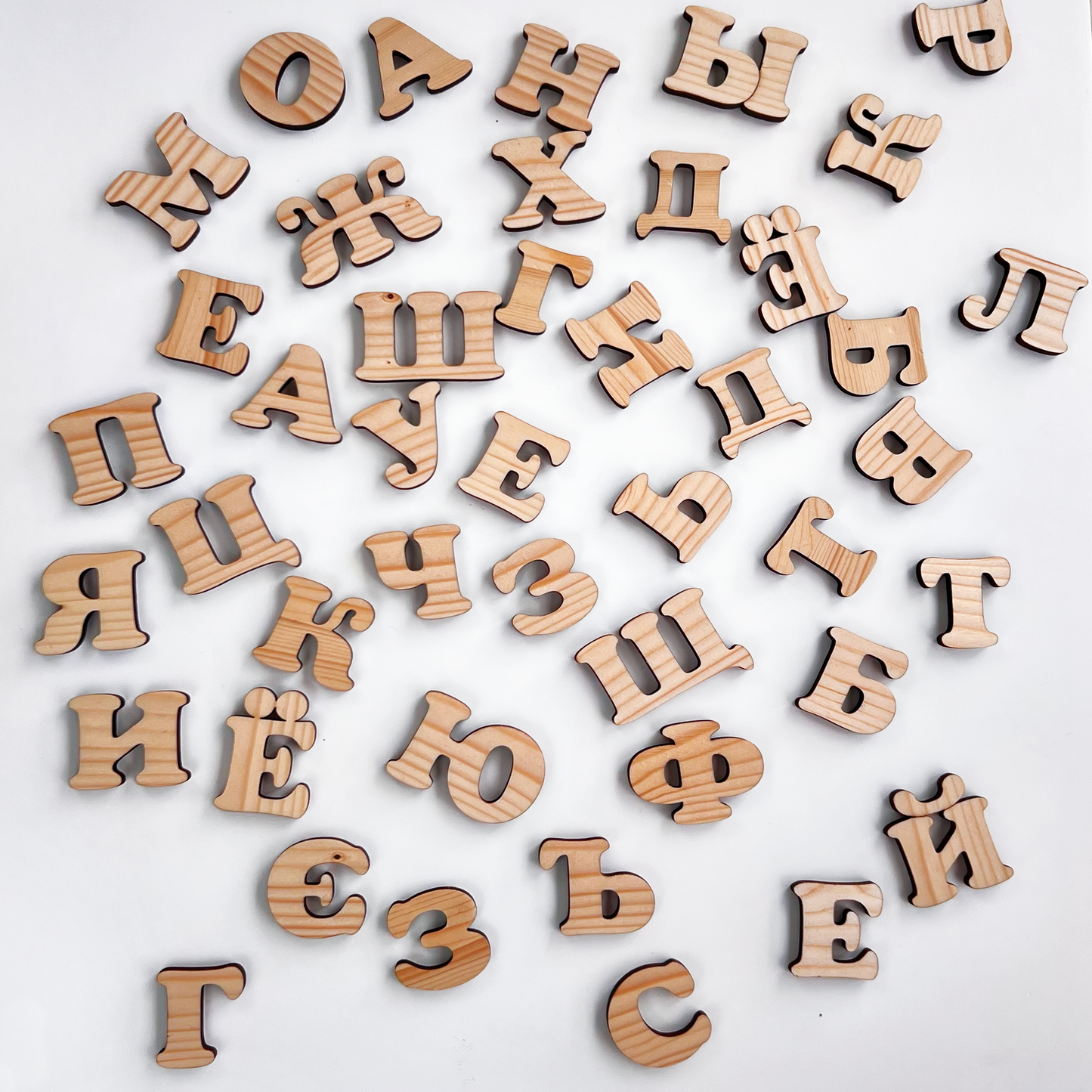 33 Letters Set Cyrillic Magnetic Wooden Alphabet for Kids Preschool & Back to School Gift for Toddler