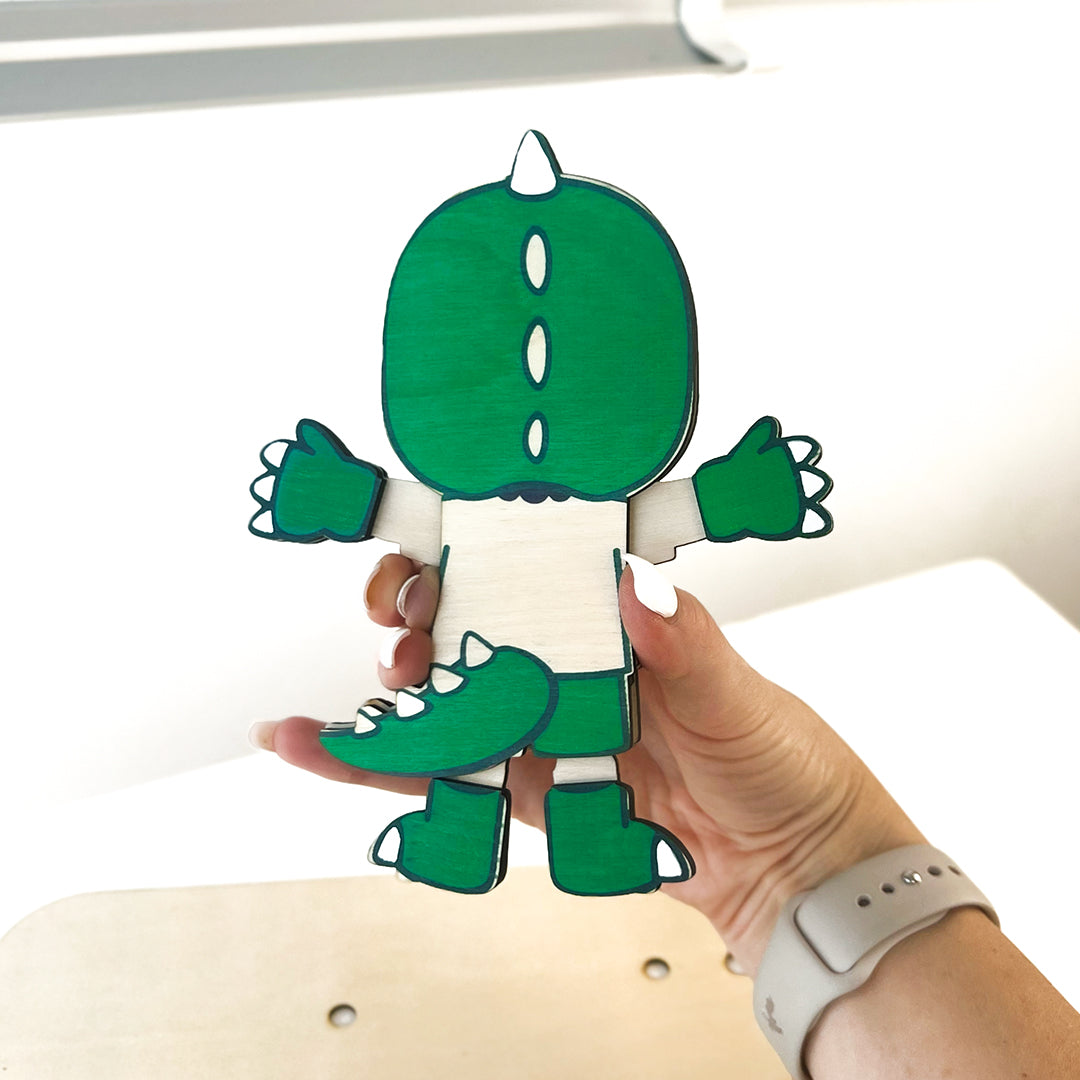 Personalized Wooden Puzzle for Child – Custom Build-Your-Own Hero Figure with Child’s Name | Montessori Toy