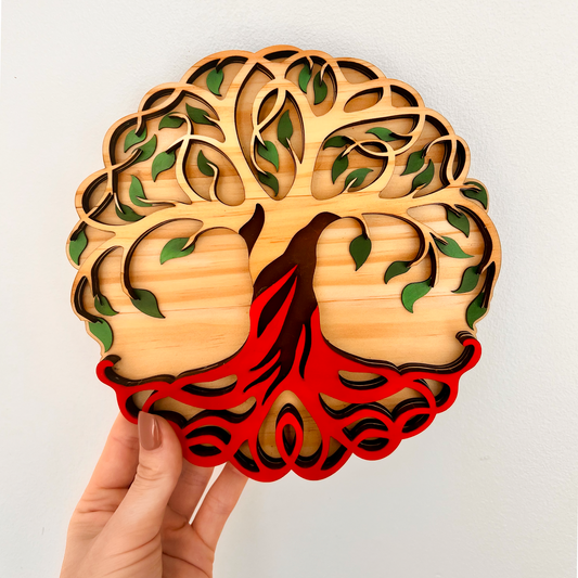 Tree of Life Sign – Natural Wood Boho Wall Decor – Custom Engraving Available