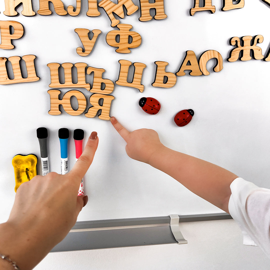 1 Wooden Magnetic Cyrillic Alphabet Letter