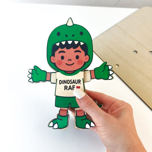 Personalized Wooden Puzzle for Child – Custom Build-Your-Own Hero Figure with Child’s Name | Montessori Toy