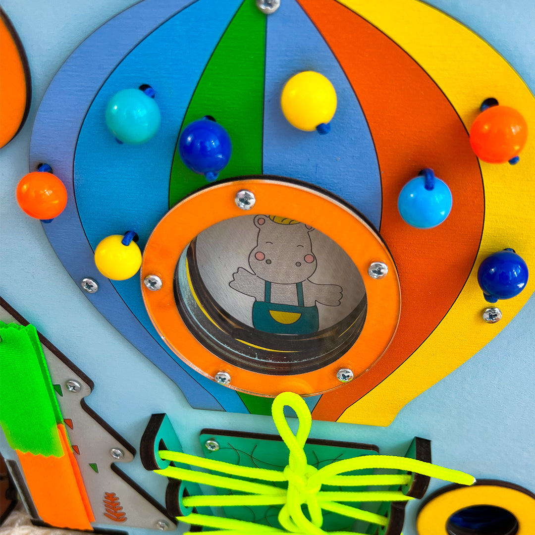 Montessori Wooden Busy Box - Educational Toy for Toddlers