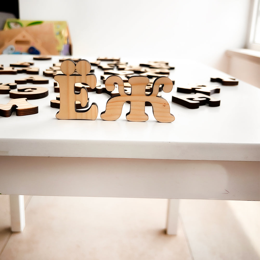 1 Wooden Magnetic Cyrillic Alphabet Letter