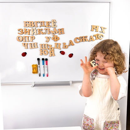 1 Wooden Magnetic Cyrillic Alphabet Letter