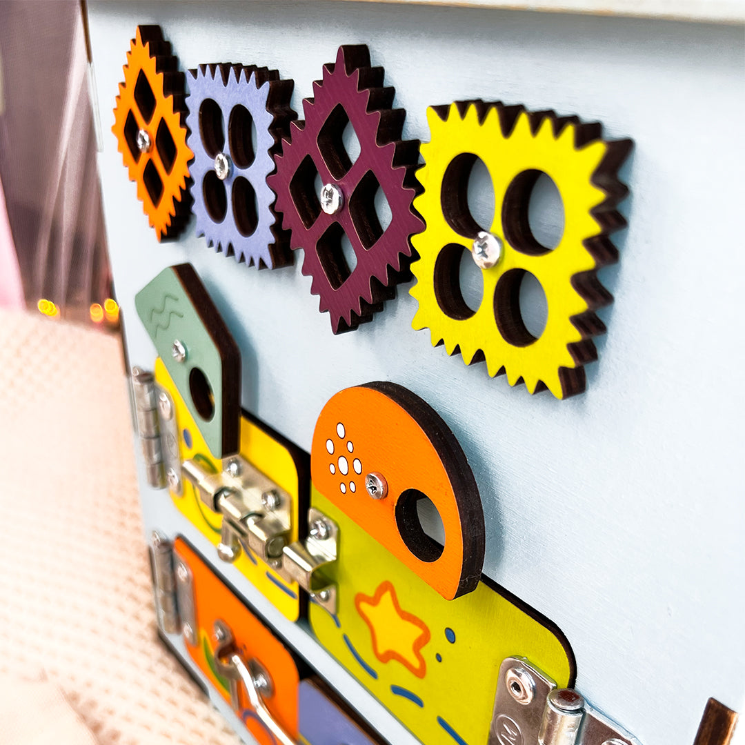 Montessori Wooden Busy Box - Educational Toy for Toddlers